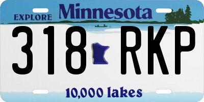 MN license plate 318RKP