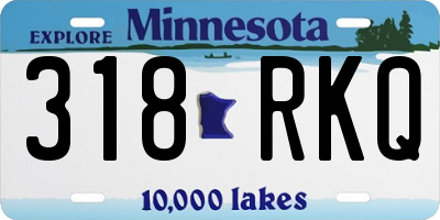 MN license plate 318RKQ