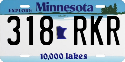MN license plate 318RKR