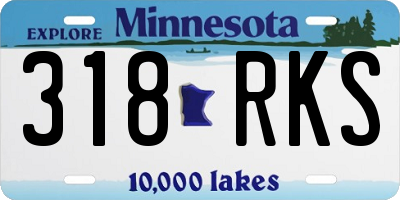 MN license plate 318RKS