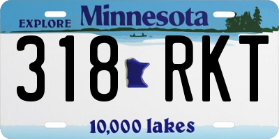 MN license plate 318RKT