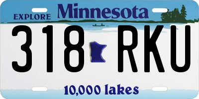 MN license plate 318RKU