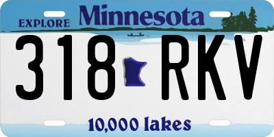 MN license plate 318RKV