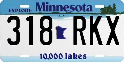 MN license plate 318RKX
