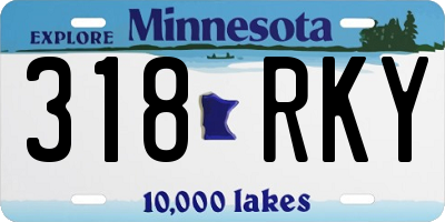 MN license plate 318RKY