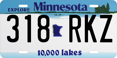 MN license plate 318RKZ