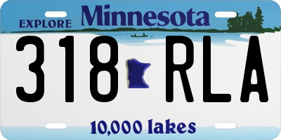 MN license plate 318RLA