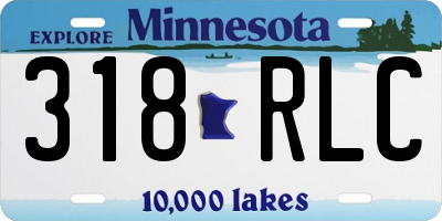 MN license plate 318RLC