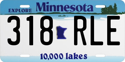 MN license plate 318RLE