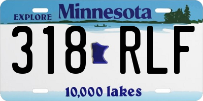 MN license plate 318RLF