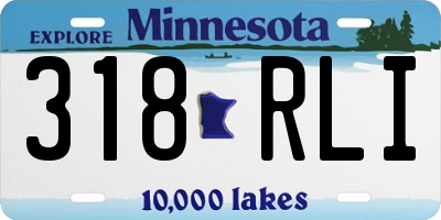 MN license plate 318RLI