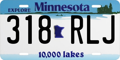 MN license plate 318RLJ
