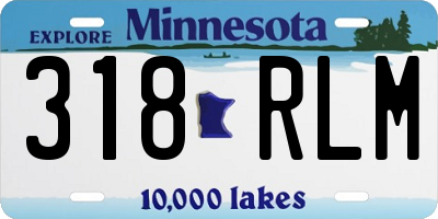 MN license plate 318RLM