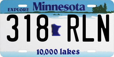 MN license plate 318RLN