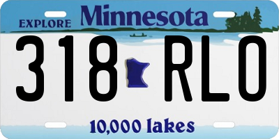 MN license plate 318RLO