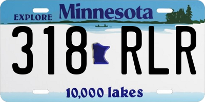 MN license plate 318RLR