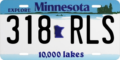 MN license plate 318RLS
