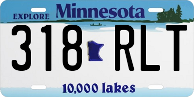 MN license plate 318RLT