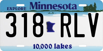 MN license plate 318RLV