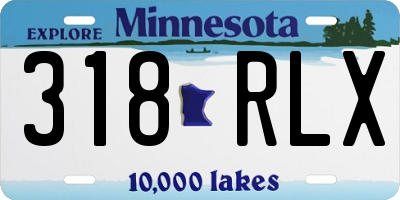MN license plate 318RLX