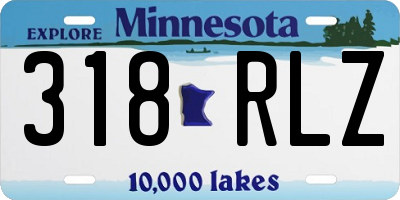 MN license plate 318RLZ