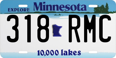MN license plate 318RMC