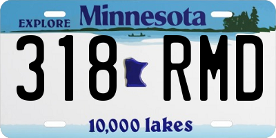 MN license plate 318RMD