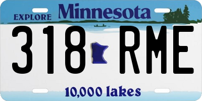 MN license plate 318RME