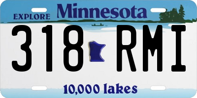 MN license plate 318RMI