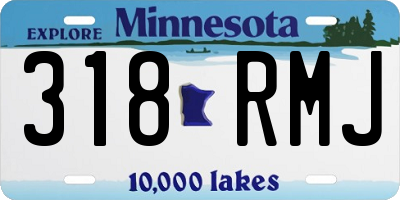 MN license plate 318RMJ