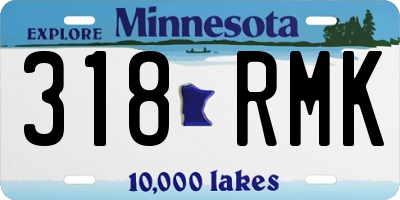 MN license plate 318RMK