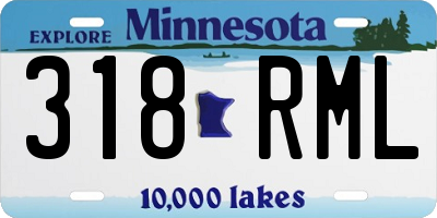 MN license plate 318RML