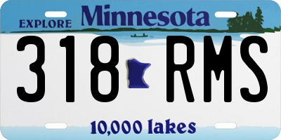 MN license plate 318RMS
