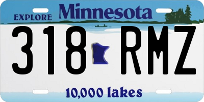 MN license plate 318RMZ