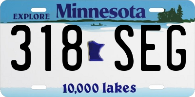 MN license plate 318SEG
