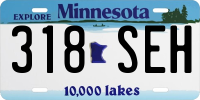 MN license plate 318SEH