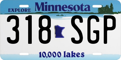 MN license plate 318SGP