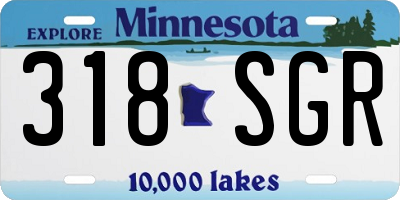 MN license plate 318SGR