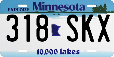MN license plate 318SKX