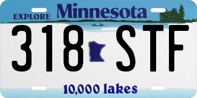 MN license plate 318STF