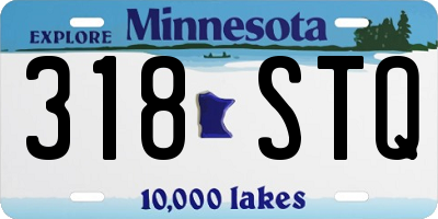 MN license plate 318STQ
