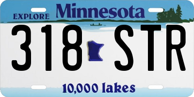 MN license plate 318STR