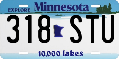 MN license plate 318STU