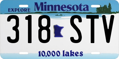 MN license plate 318STV