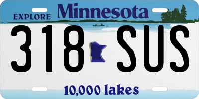 MN license plate 318SUS