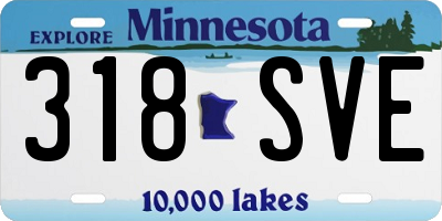 MN license plate 318SVE