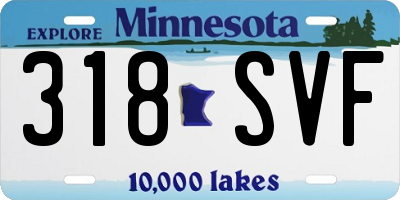 MN license plate 318SVF