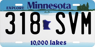 MN license plate 318SVM
