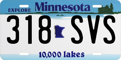 MN license plate 318SVS
