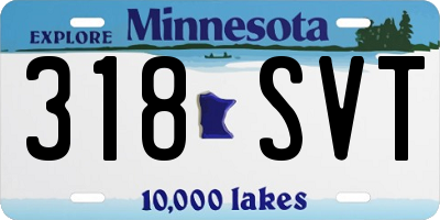 MN license plate 318SVT